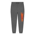 Embroidered Flame Graphic Joggers